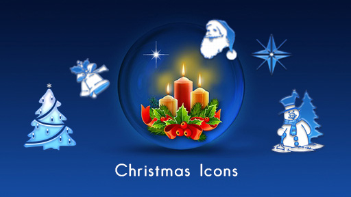 Aqua Christmas Icons